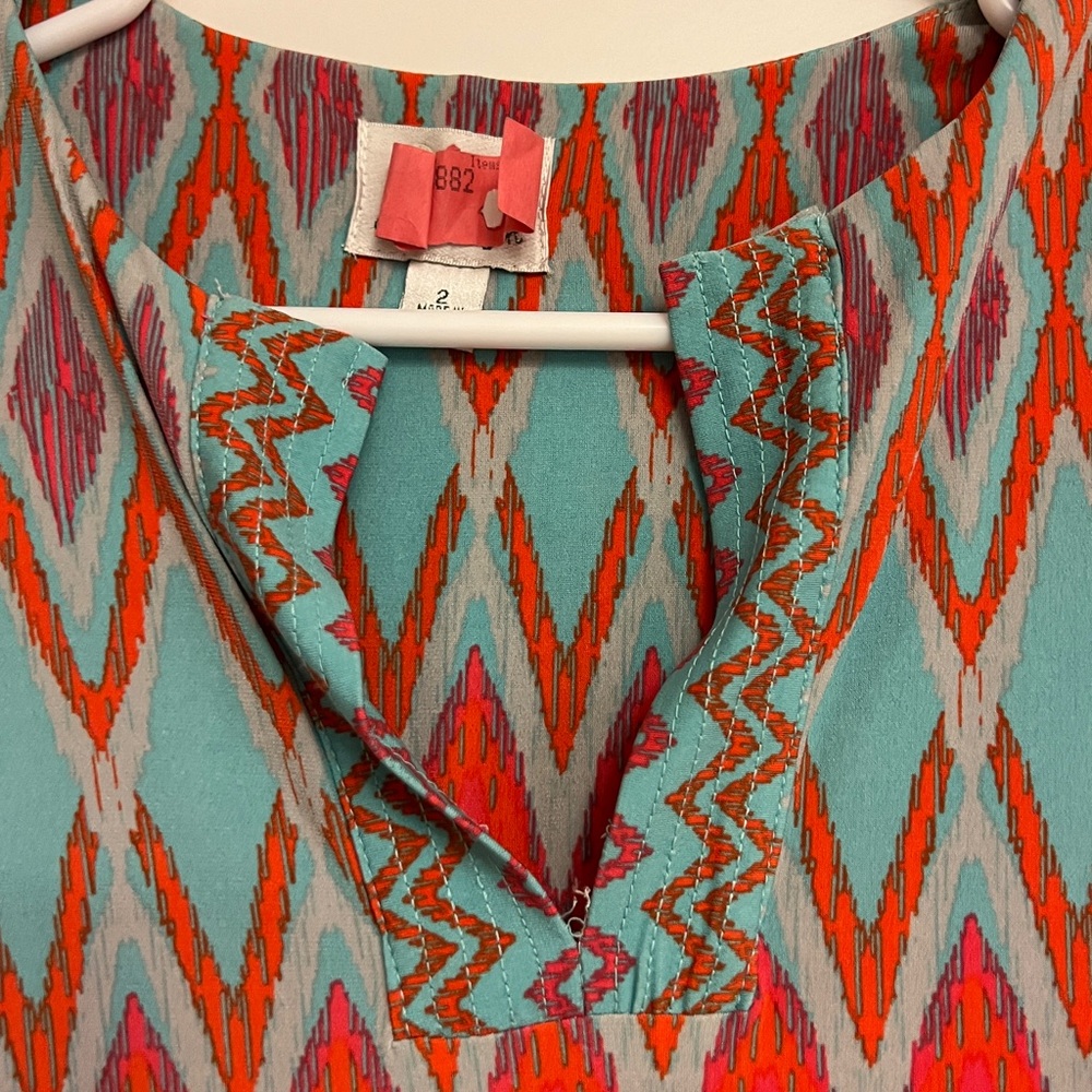 Donna Morgan Multi Colored & Patterned Midi Dress… - image 2